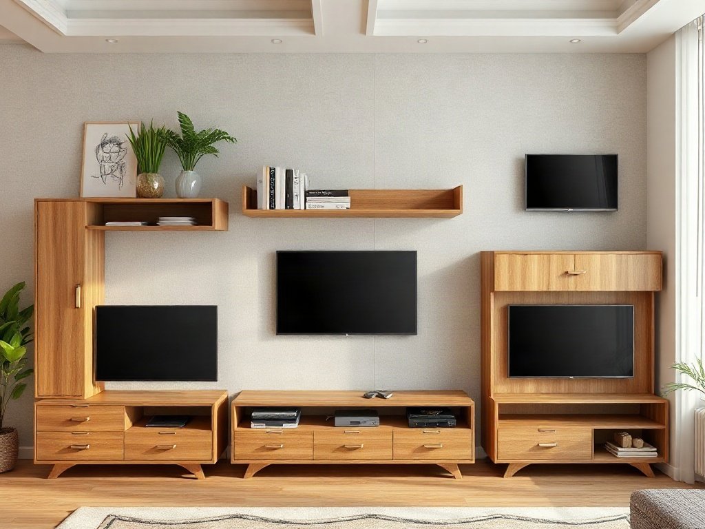 Kệ Tivi Gỗ MDF Phối Màu Gỗ Và Trắng: Chọn Sao Cho Chuẩn Các mẫu kệ tivi gỗ MDF phối màu gỗ và trắng phổ biến