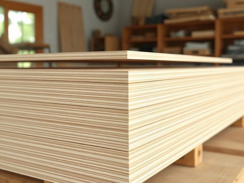 Cận cảnh lớp ván ép MDF MFC dùng làm giường gỗ công nghiệp