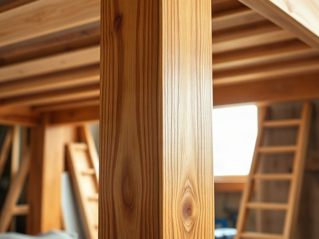 10 điều cần lưu ý khi mua giường tầng cho bé Cận cảnh vân gỗ sồi tự nhiên trên cột trụ giường tầng cho bé