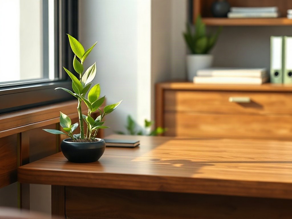 3 Cách Cải Thiện Phong Thủy Bàn Làm Việc Cây cảnh văn phòng đặt góc bàn làm việc giúp tăng vượng khí