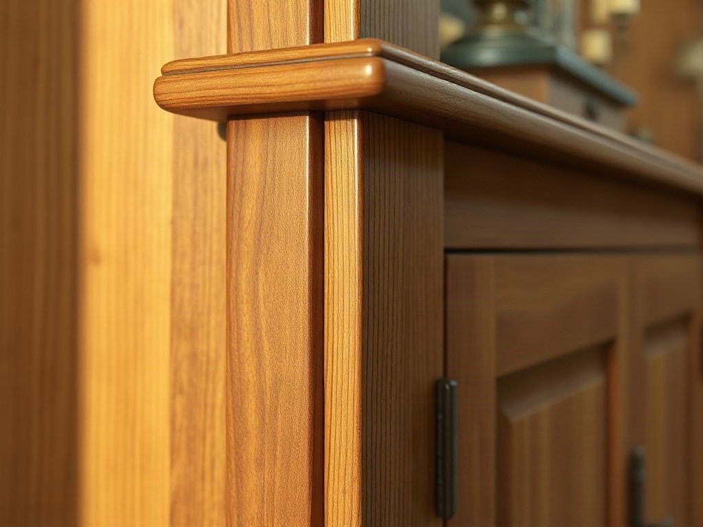 Chi tiết mối ghép mộng chắc chắn của tủ thờ cao cấp gỗ tự nhiên