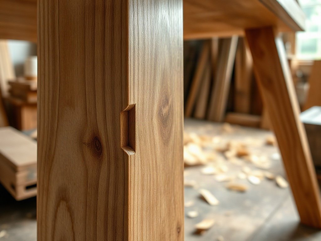 6 ý tưởng decor bàn làm việc phong cách ấn tượng nhất hiện nay Chi tiết mộng ghép âm dương chân bàn làm việc gỗ thủ công