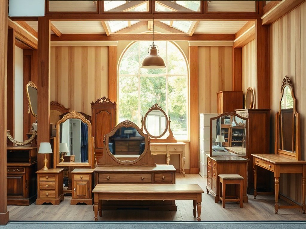 Địa chỉ chuyên cung cấp dịch vụ thanh lý bàn trang điểm chuyên nghiệp Cửa hàng trưng bày nhiều mẫu bàn trang điểm gỗ tự nhiên đa dạng