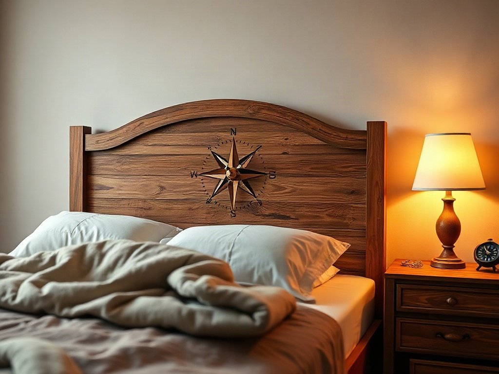 7 Cách Bày Trí Giường Ngủ Theo Phong Thủy Để Tăng Cường Tài Lộc Đầu giường gỗ quay đúng hướng hợp mệnh trong phong thủy giường ngủ