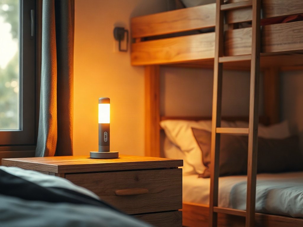 đèn cảm ứng chạm nhẹ tiện lợi cho giường tầng trẻ em
