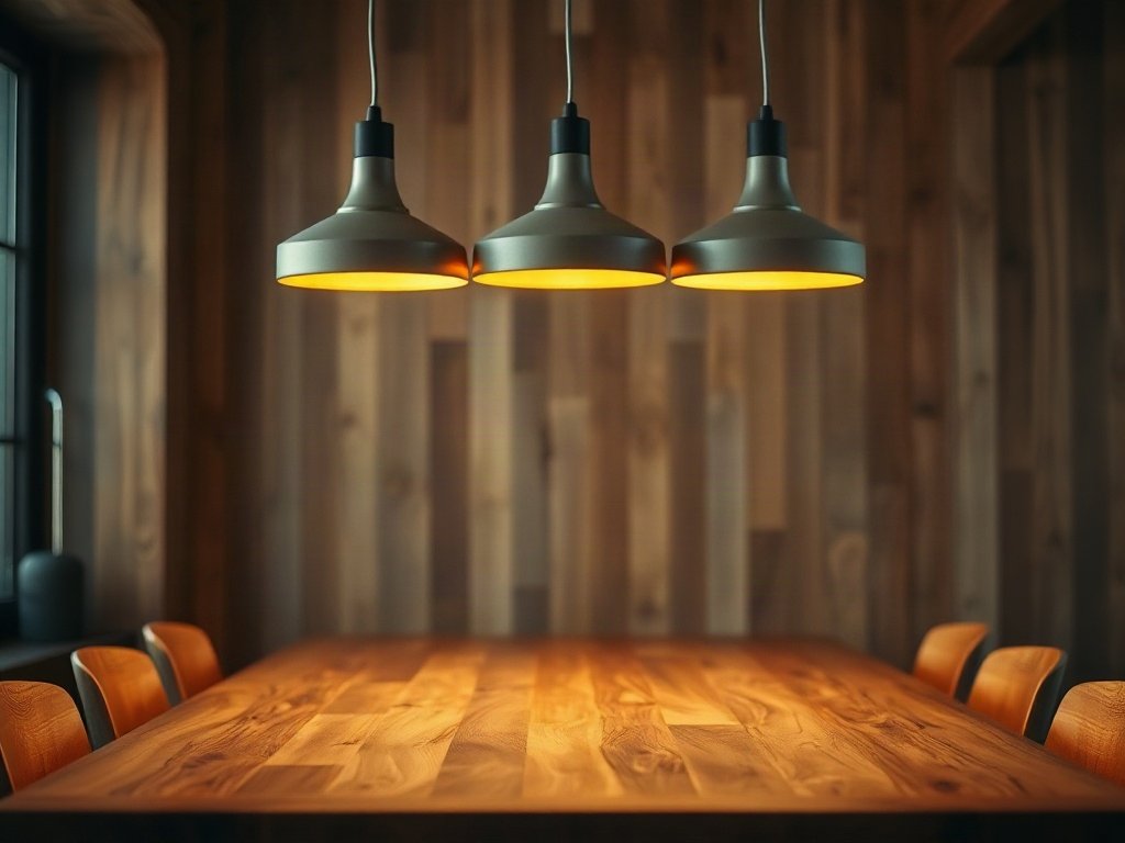 Bàn Ăn Gỗ Tự Nhiên 6 Ghế Chân Chữ V - Đẹp & Bền Vững Đèn thả trần chiếu sáng bàn ăn gỗ tự nhiên chân chữ V