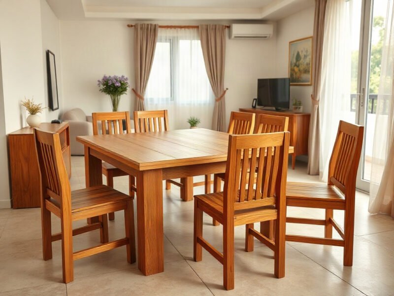 Địa chỉ bán bàn ăn gỗ quận 3 đẹp và đa dạng mẫu mã Địa chỉ bán bàn ăn gỗ quận 3 với bộ bàn ăn gỗ tự nhiên sáu ghế