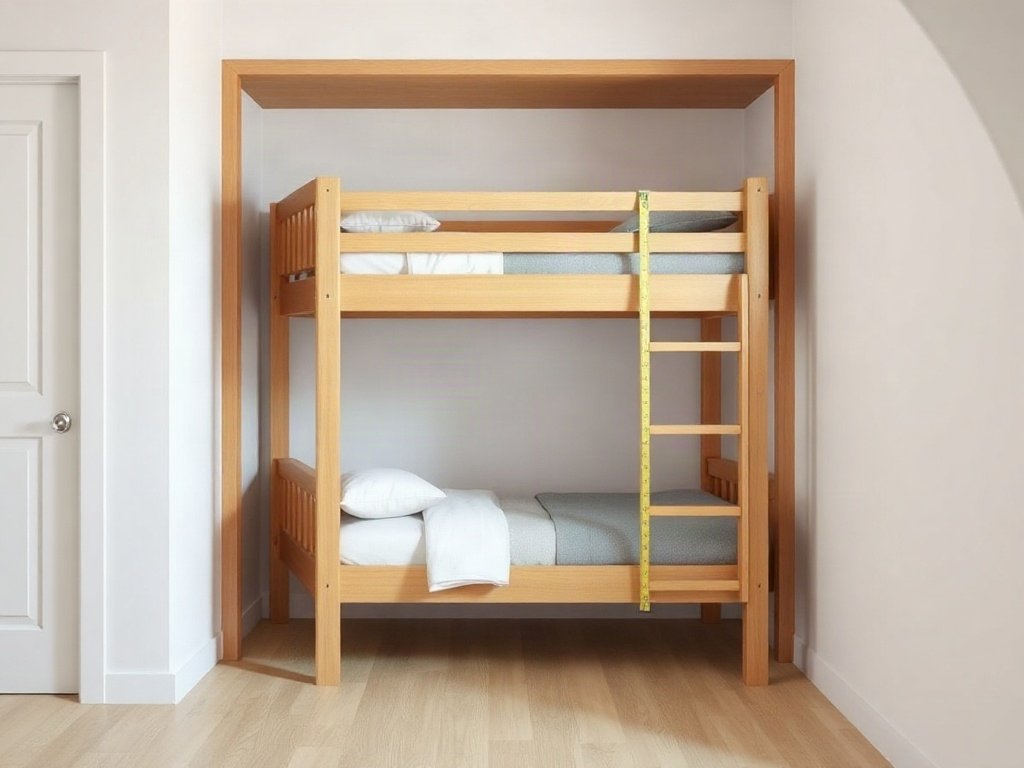 Giường tầng gỗ tại quận 7 đẹp bền chắc chắn an toàn Đo đạc kích thước phòng ngủ để đóng giường tầng gỗ vừa vặn