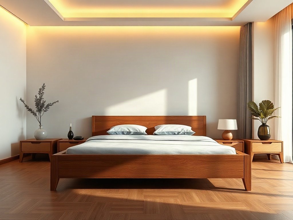 5 cách chống xước mặt giường đơn giản mà hiệu quả Giường gỗ óc chó hoàn thiện với lớp phủ chống trầy bền đẹp