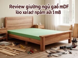 Giường ngủ gỗ MDF lõi xanh chống ẩm 1m8 trong phòng ngủ hiện đại
