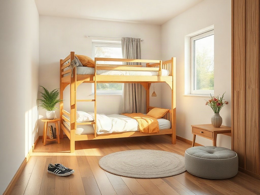 Giường tầng thông minh tại quận 9 đa năng hiện đại Giường tầng thông minh tại quận 9 đặt trong phòng ngủ nhỏ hiện đại