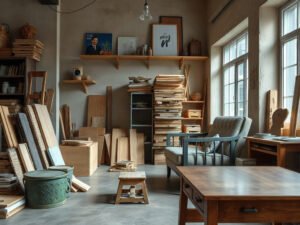Kệ tivi gỗ MDF phối màu gỗ và màu trắng phòng khách hiện đại