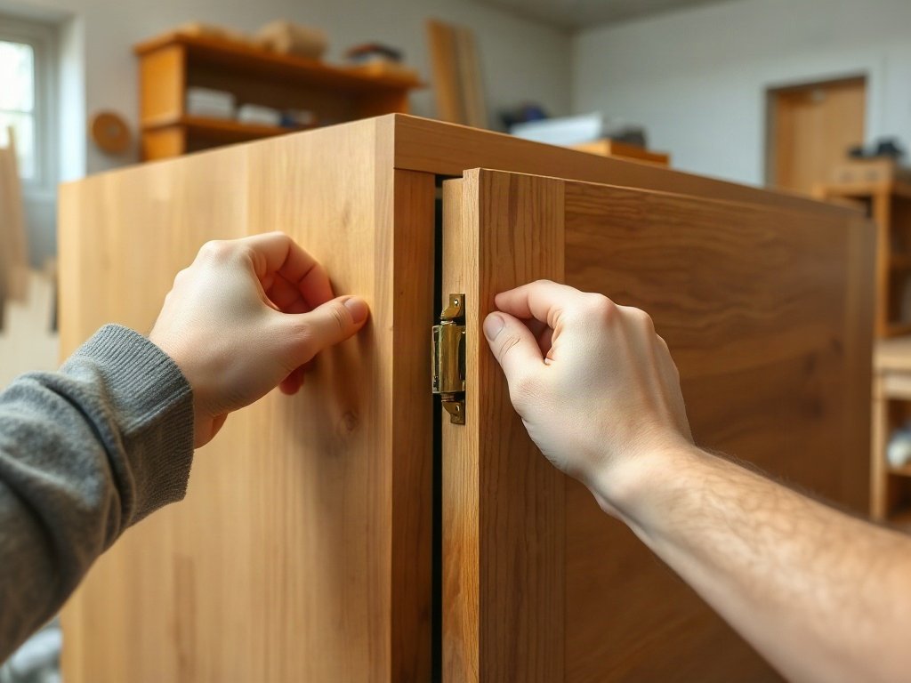 Mua tủ hồ sơ 1 cánh ở đâu đảm bảo chất lượng và giá thành Kiểm tra bản lề và độ khít cánh cửa tủ hồ sơ gỗ tự nhiên