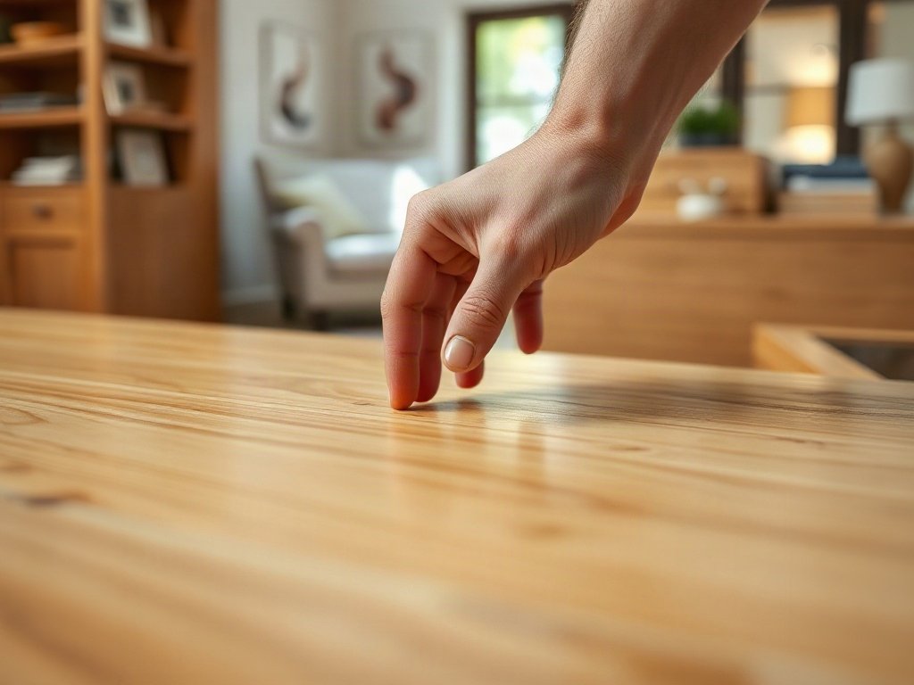 5 cách chống xước mặt giường đơn giản mà hiệu quả Kiểm tra độ mịn lớp phủ bảo vệ trên mặt giường gỗ