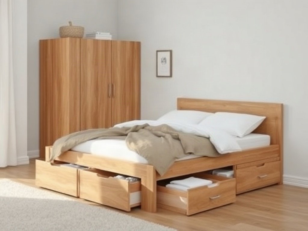 Mẫu giường ngủ đẹp có hộc kéo tiện lợi cho phòng ngủ diện tích nhỏ
