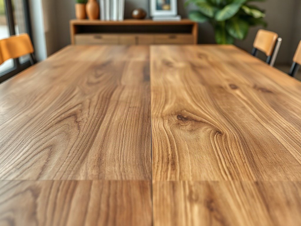 Mua bàn ăn gỗ tại quận 4 giá tốt thiết kế sang trọng Mẫu gỗ sồi và căm xe cận cảnh vân thớ dùng làm bàn ăn gỗ cao cấp