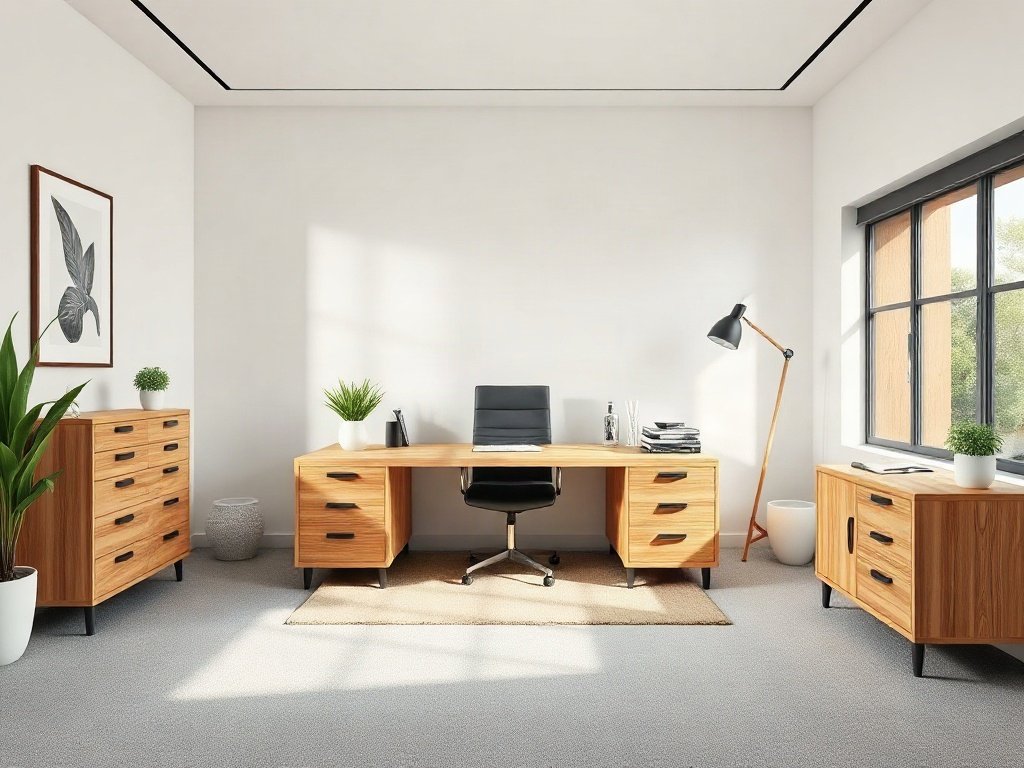 6 bàn làm việc giám đốc cao cấp cho lãnh đạo thành đạt Phòng làm việc giám đốc rộng mười tám mét vuông kê bàn gỗ tự nhiên