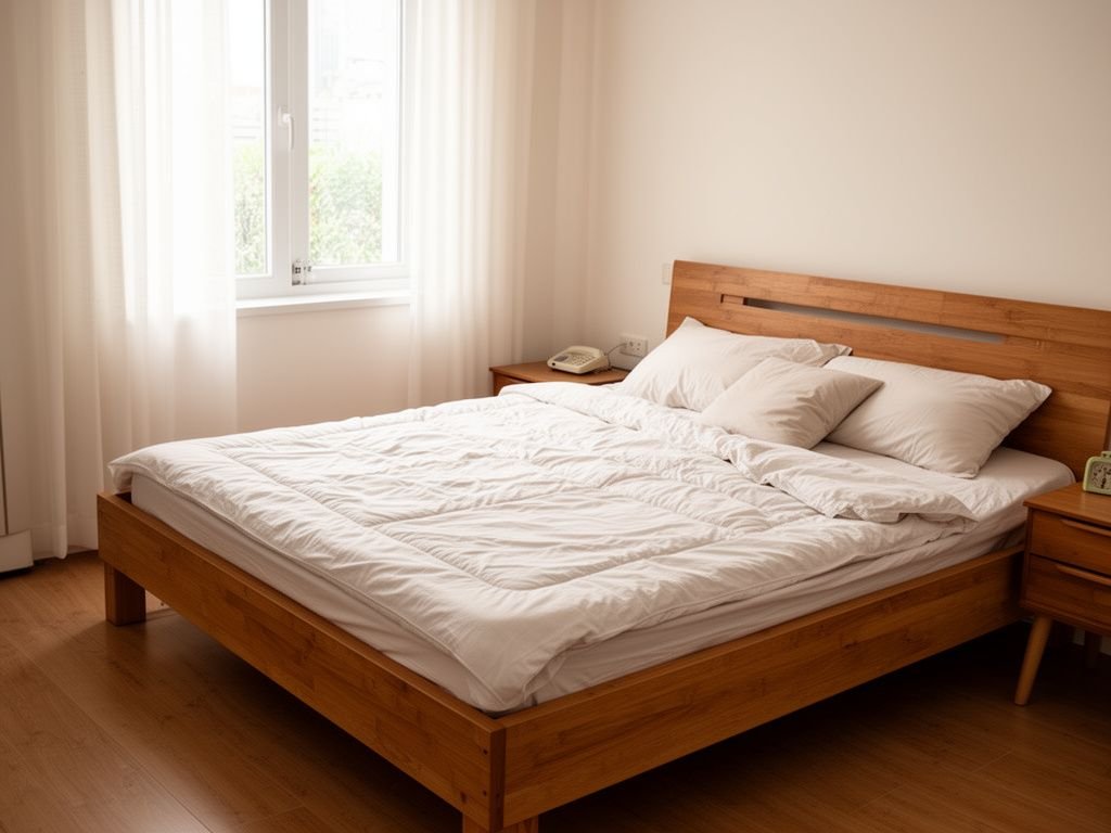 Review Giường Ngủ Gỗ MDF Lõi Xanh Chống Ẩm 1m8 Có Nên Mua? Phòng ngủ với giường gỗ MDF lõi xanh 1m8 ánh sáng tự nhiên