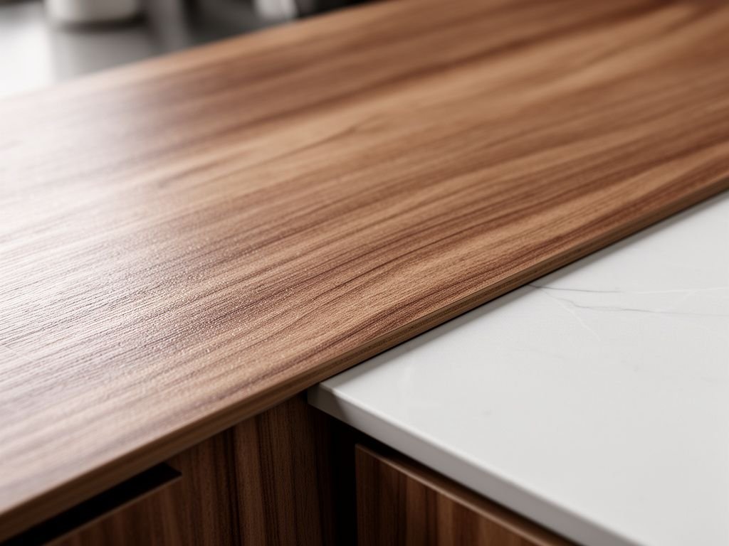 Quầy Tiếp Tân Phòng Gym Hiện Đại Khỏe Khoắn - Tư Vấn Thiết Kế So sánh bề mặt Melamine và Laminate cho quầy lễ tân phòng gym