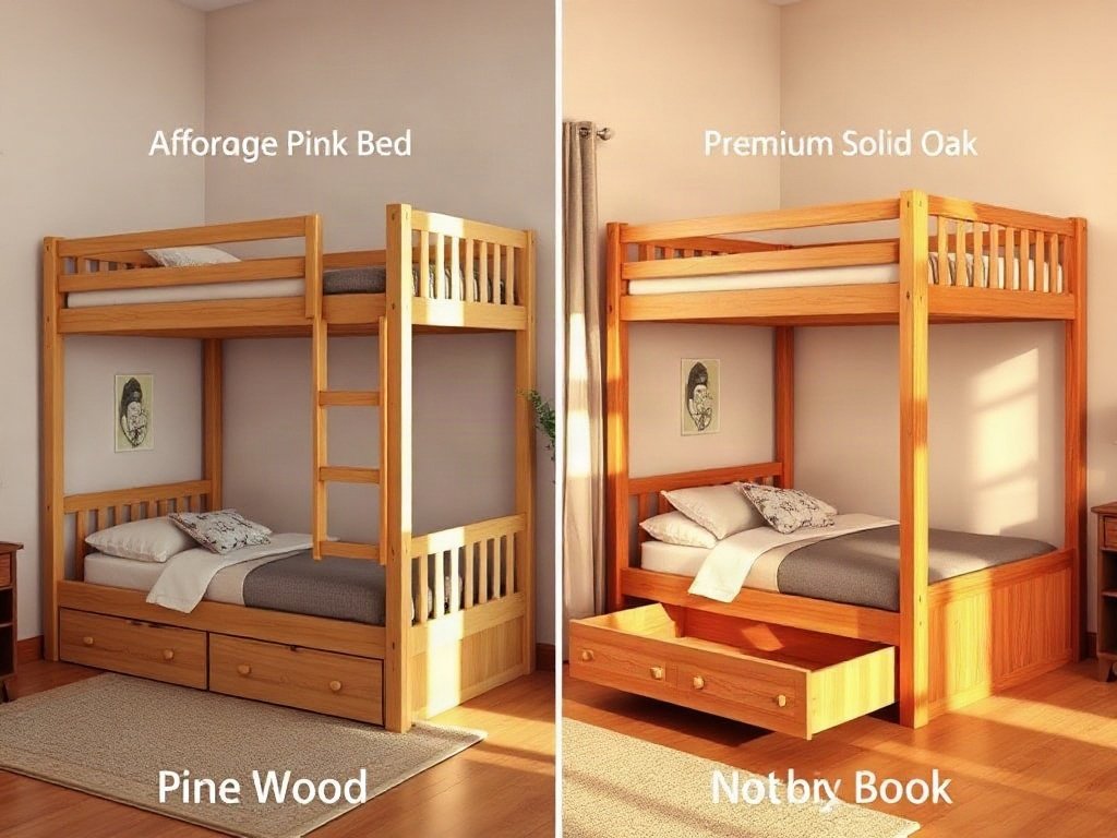 Giường tầng gỗ tại quận 7 đẹp bền chắc chắn an toàn So sánh giường tầng giá rẻ gỗ thông và giường tầng cao cấp gỗ sồi