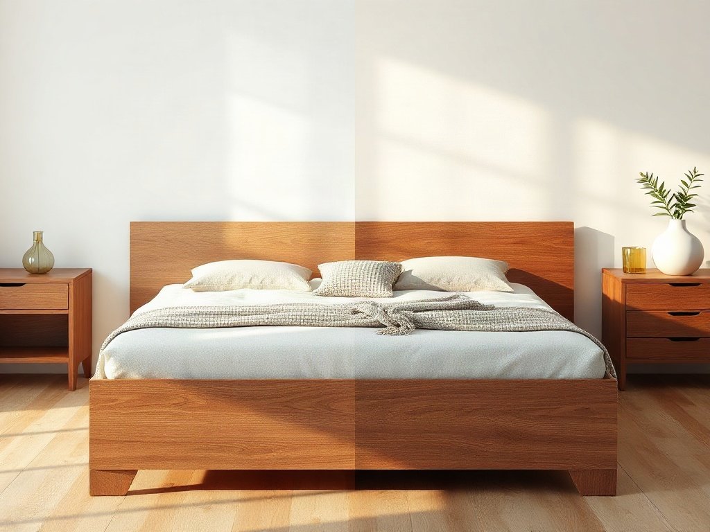 5 cách chống xước mặt giường đơn giản mà hiệu quả So sánh vân gỗ sồi xoan đào và óc chó dùng đóng giường ngủ