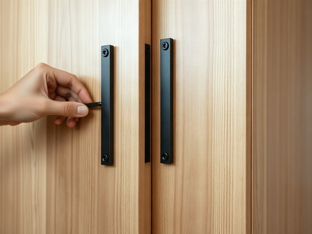 Thay phụ kiện tủ quần áo tay nắm hiện đại