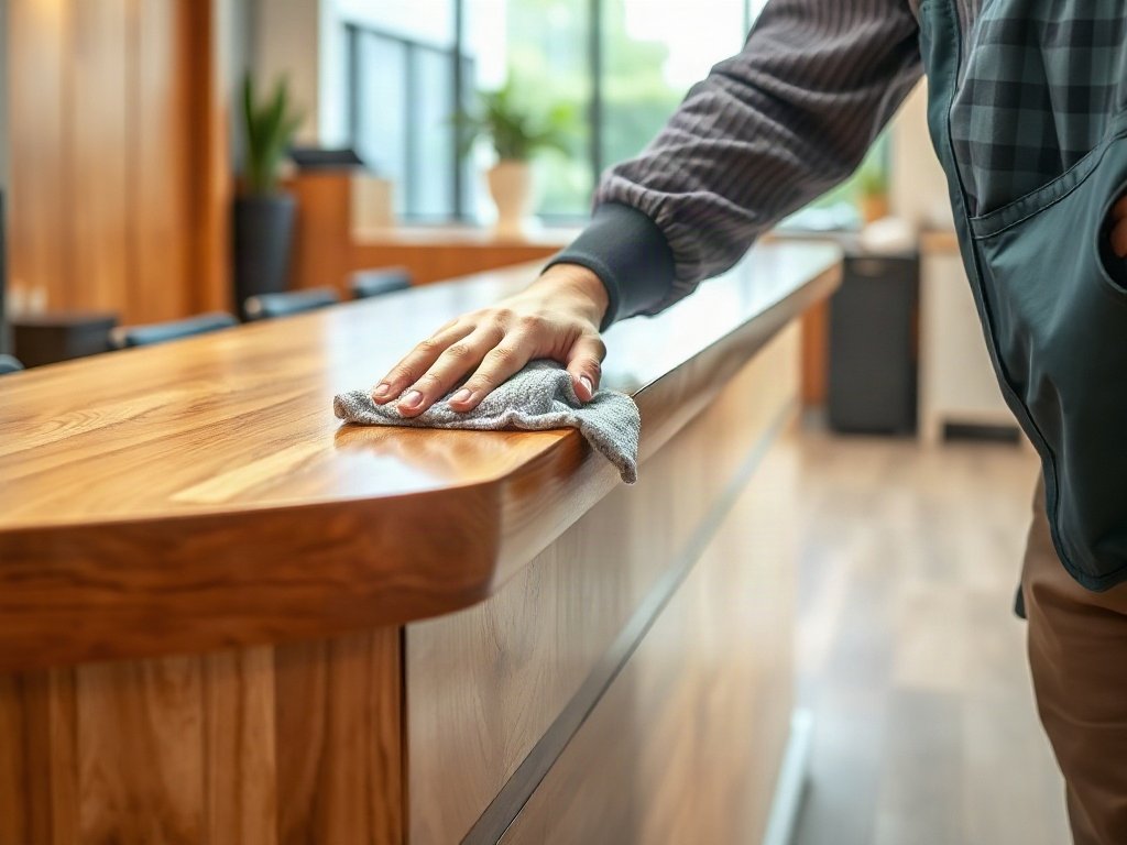 Địa điểm mua quầy lễ tân quận 5 giá tốt và uy tín Thợ đánh bóng bảo dưỡng mặt quầy lễ tân gỗ tự nhiên
