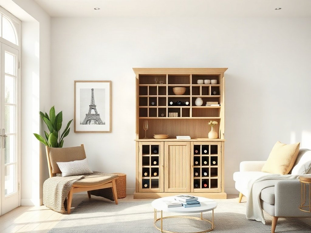 Tủ rượu gọn gàng tối giản phù hợp bác sĩ dược sĩ