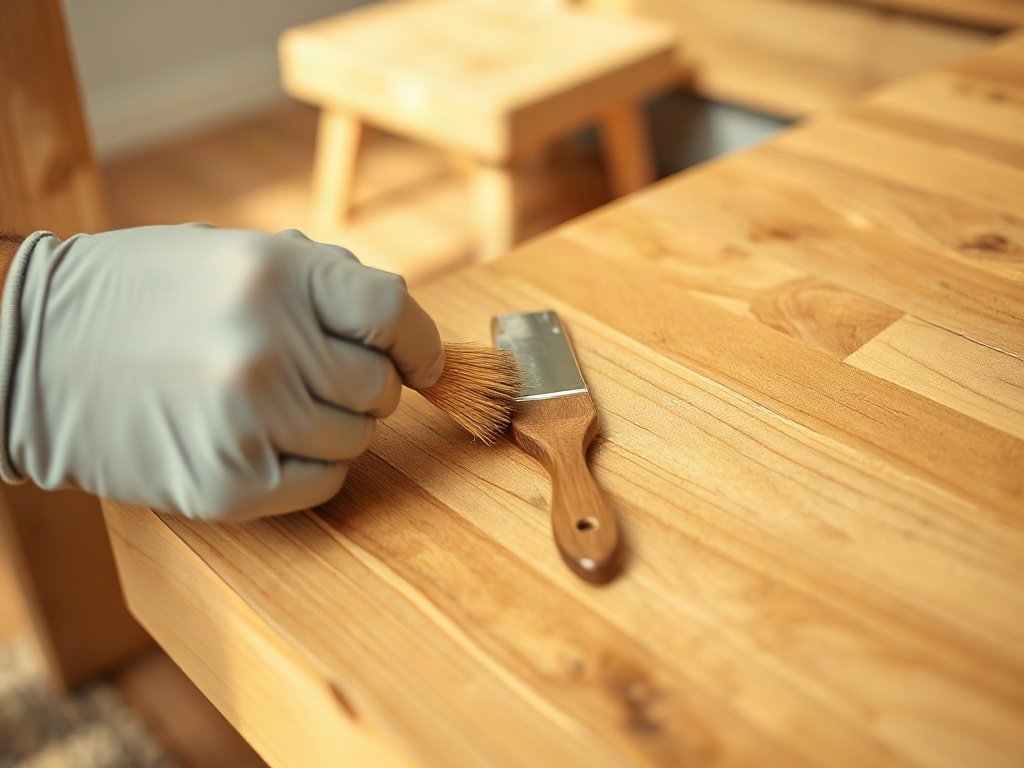 5 cách chống xước mặt giường đơn giản mà hiệu quả Xử lý vết xước sâu trên mặt giường gỗ bằng bột trét chuyên dụng