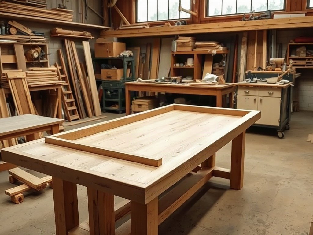 Xưởng sản xuất bàn ăn gỗ tự nhiên chính hãng đang gia công