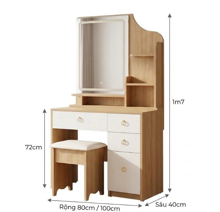Chi tiết quá trình sản xuất bàn trang điểm