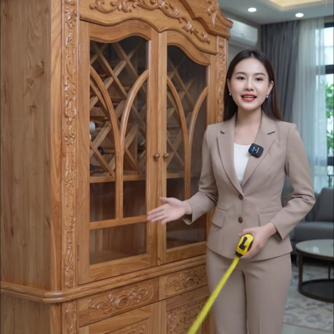 5 Bí Quyết Chọn Tủ Rượu Gỗ Hợp Phong Thủy, Đẹp Và Sang Trọng Chọn kích thước tủ rượu gỗ phù hợp diện tích căn nhà