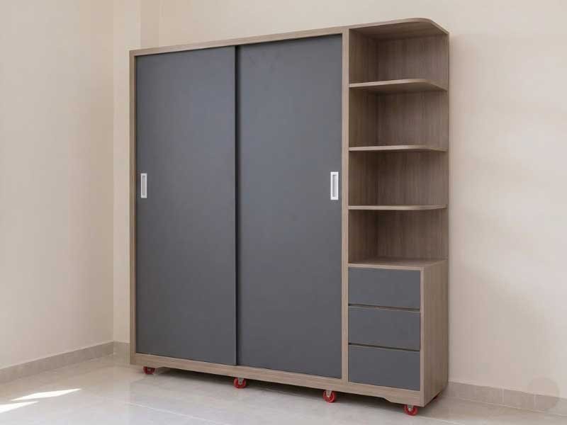 Combo phòng ngủ gỗ công nghiệp hiện đại MS 3495 Tổng quan bộ phòng ngủ gỗ công nghiệp