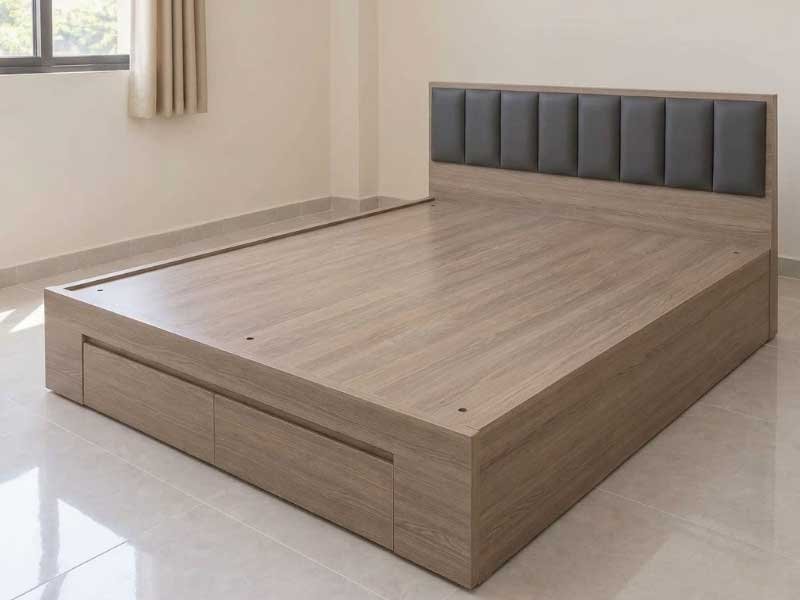 Combo phòng ngủ gỗ công nghiệp hiện đại MS 3495 Giường ngủ hiện đại phối màu hài hòa