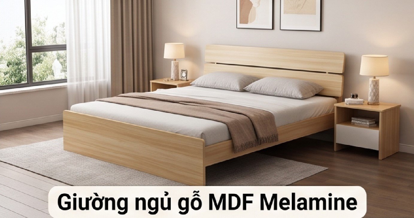 Giường ngủ gỗ MDF Melamine