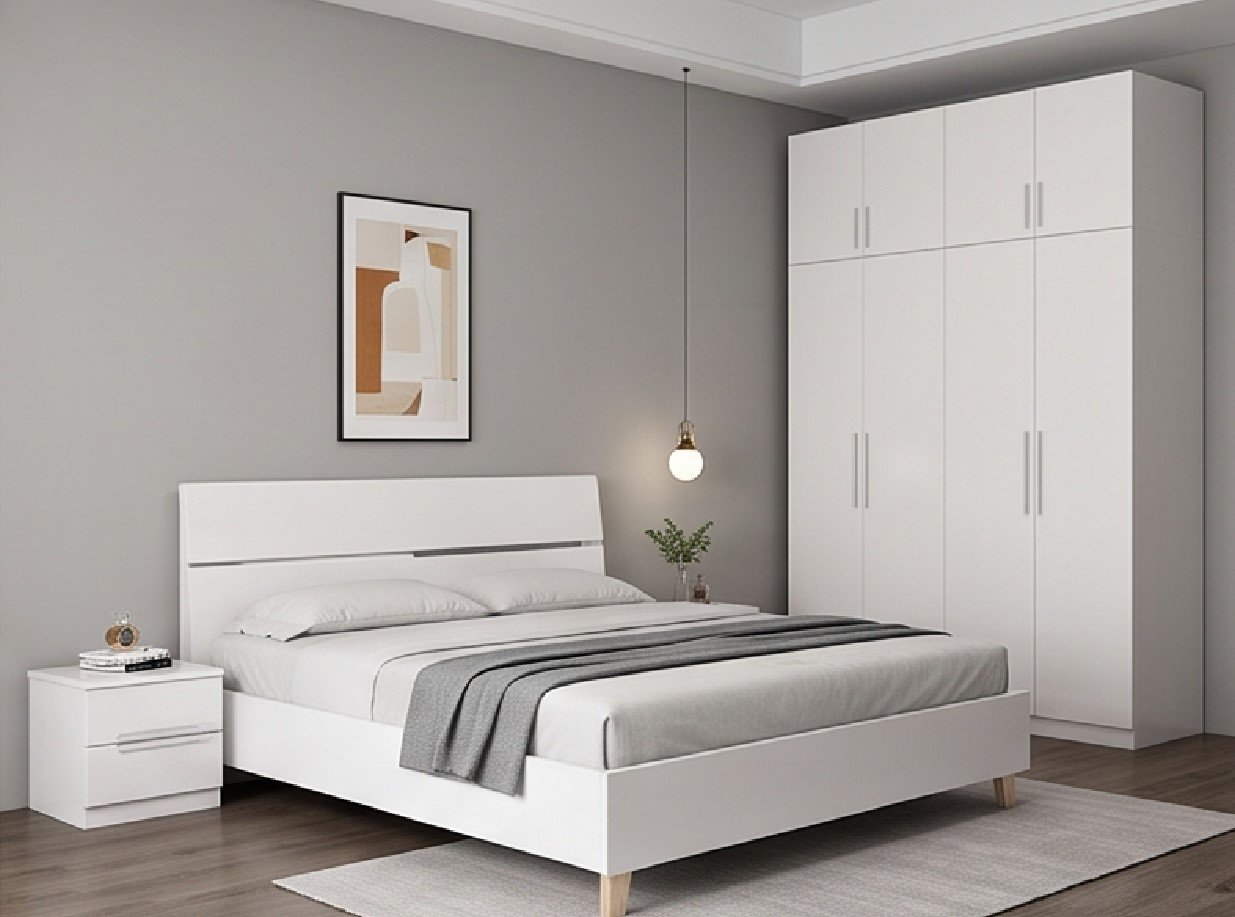 Giường ngủ gỗ công nghiệp MDF hiện đại