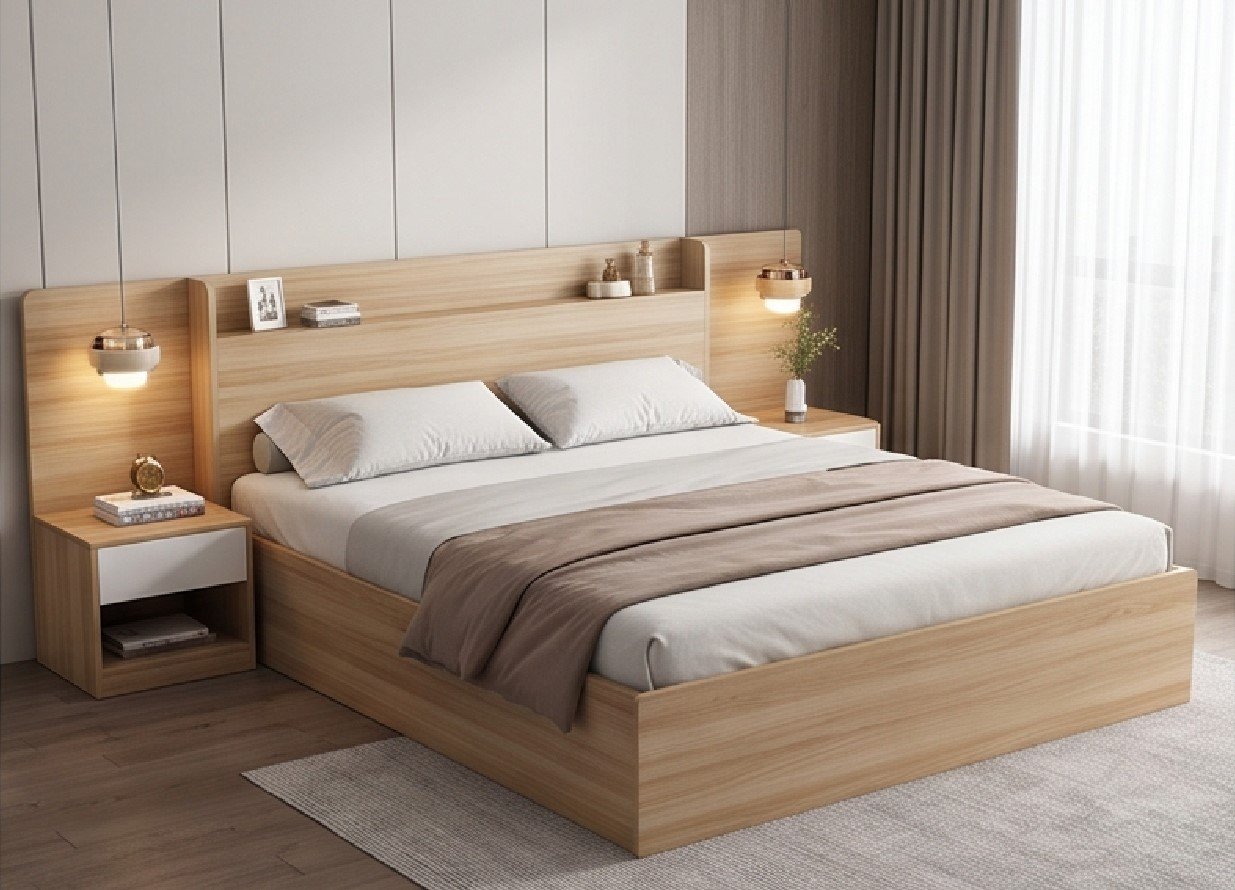 Giường ngủ có kệ đầu giường