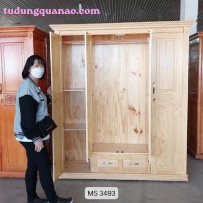 Tủ quần áo gỗ sồi tự nhiên
