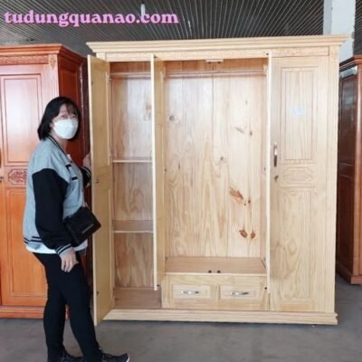 Tủ quần áo gỗ sồi tự nhiên