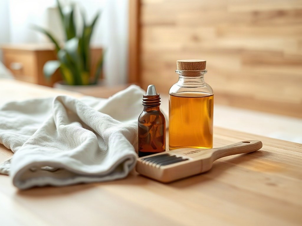 Bộ dụng cụ bảo trì giường gỗ gồm khăn mềm tua vít và dầu dưỡng