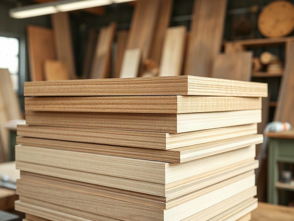 Các mẫu ván MDF HDF trưng bày tại xưởng mộc trước khi lên đơn