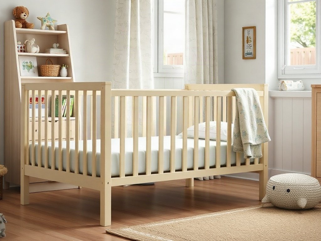 Mua giường ngủ gỗ trẻ em giá rẻ cần quan tâm đến vấn đề gì Giường cũi gỗ chuyển đổi có thanh chắn tháo rời cho bé nhỏ