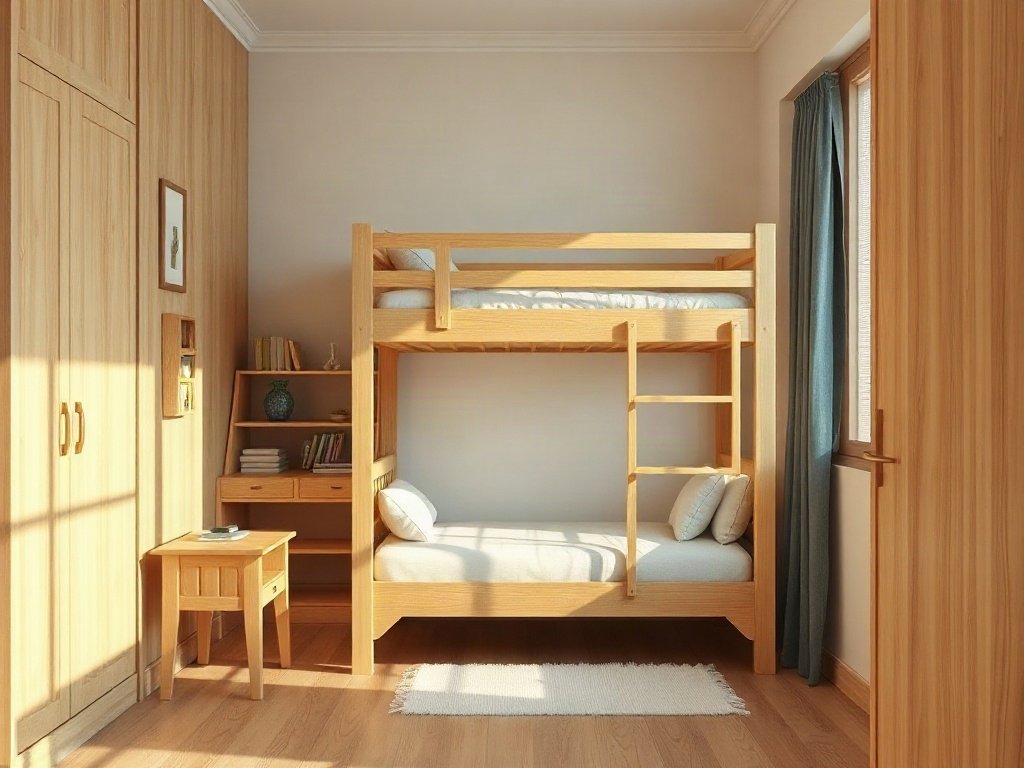 Giường tầng cho bé tại quận 6 đặt gọn trong phòng nhà phố nhỏ