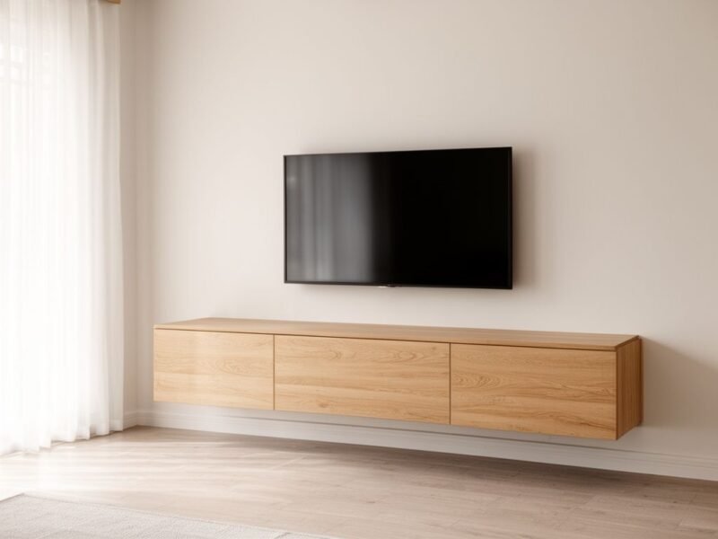 Mua Kệ Ti Vi Treo Tường Chính Hãng Giá Rẻ Uy Tín Ở Đâu? Kệ ti vi treo tường chính hãng giá rẻ trong phòng khách hiện đại