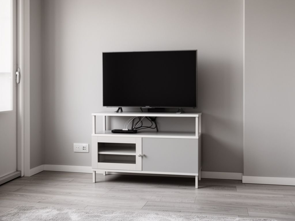 Kệ tivi gỗ công nghiệp MDF phủ Melamine cho căn hộ nhỏ