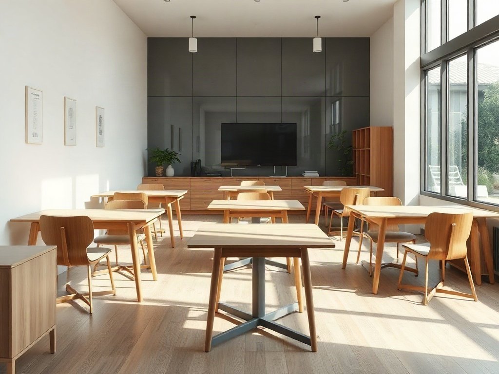 Những thiết kế độc đáo dành cho nội thất văn phòng đơn giản Không gian văn phòng với nội thất văn phòng đơn giản bằng gỗ tự nhiên