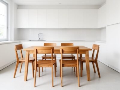 Mẫu bàn ăn 4 ghế đẹp giá rẻ trong không gian bếp hiện đại
