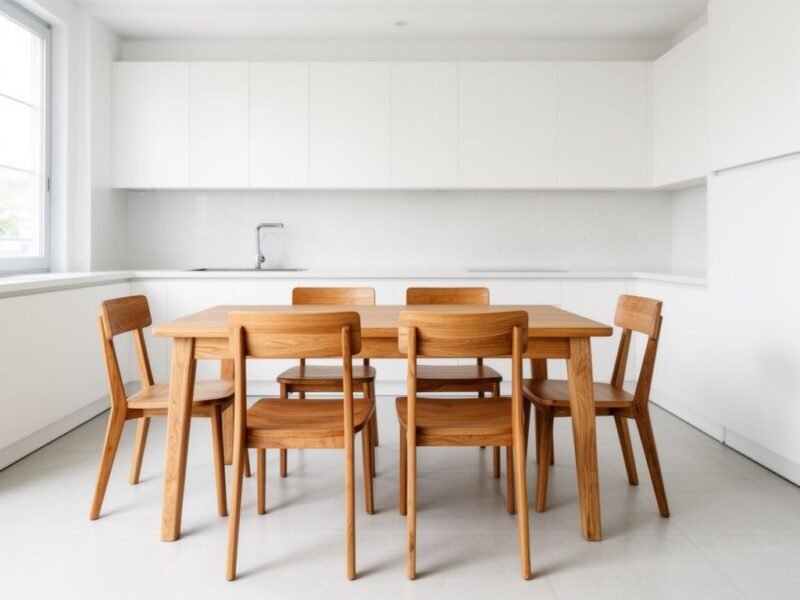 Mẫu Bàn Ăn 4 Ghế Đẹp Giá Rẻ: Chọn Sao Cho Chuẩn, Bền, Tiết Kiệm Mẫu bàn ăn 4 ghế đẹp giá rẻ trong không gian bếp hiện đại