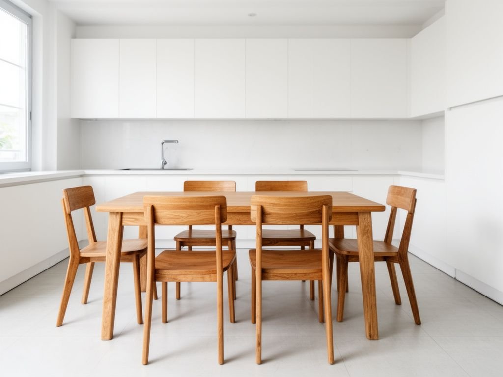 Mẫu Bàn Ăn 4 Ghế Đẹp Giá Rẻ: Chọn Sao Cho Chuẩn, Bền, Tiết Kiệm Mẫu bàn ăn 4 ghế đẹp giá rẻ trong không gian bếp hiện đại