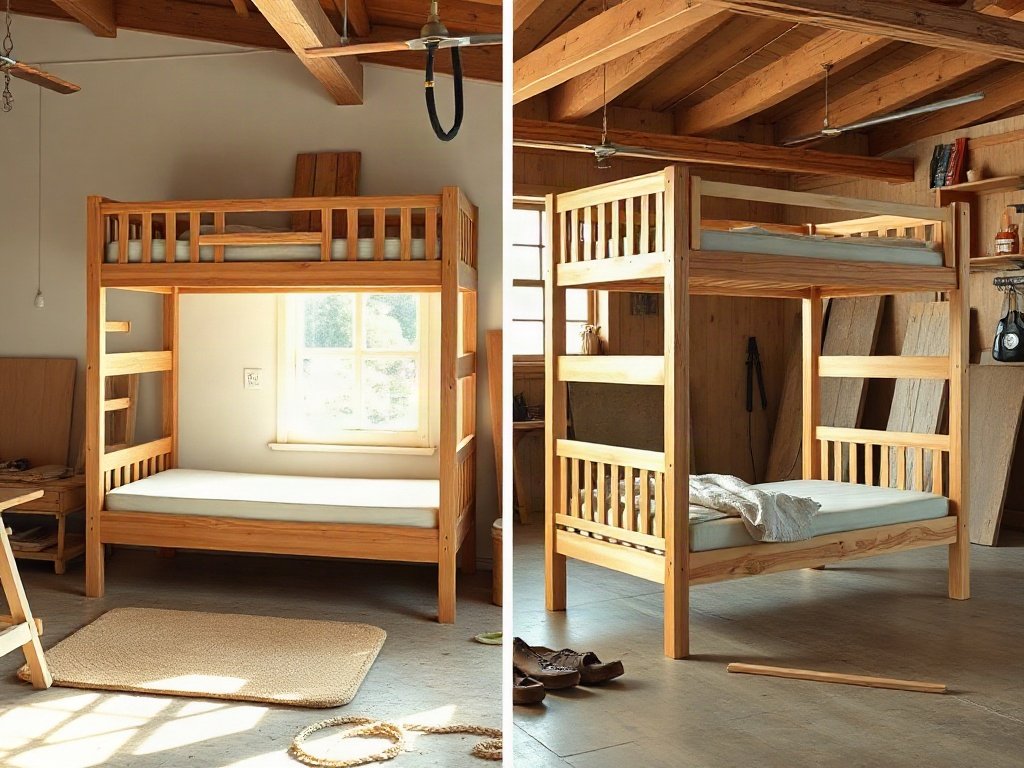 Giường 2 tầng tại quận 10 tiện nghi tiết kiệm không gian So sánh giường 2 tầng giá rẻ và giường 2 tầng cao cấp tại xưởng
